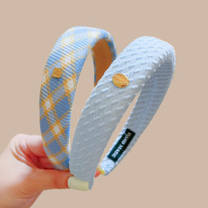 Non-constricting Wide Blue Headband