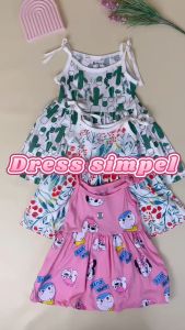 5.5 Dress Terusan Santai Anak Perempuan / Dress Bayi Terusan Motif Import