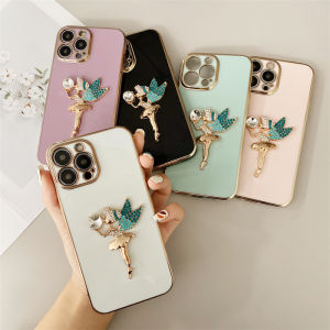 Hontinga Casing Case For OPPO Reno 5 4G 5G 5F 4F 4 4G Reno 4Z 5G 5F 5 Pro 5G Case Girls Lovely Fashion Solid Color Luxury Chrome Soft TPU Square Phone Case Full Cover Camera Protection Casing Anti Gores Rubber Case