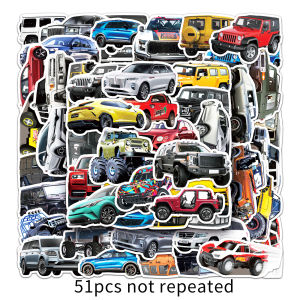Off-Road Vehicle Stickers Waterproof Decals for Water Bottles Notebooks Laptops Mobile Phone Cases Bags Cartoon Graffiti Decorations