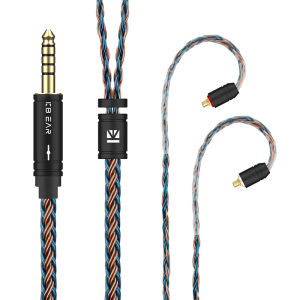 KBEAR ST16 Plus 5N High-Purity Single-Crystal Copper-Silver Plated 2-meter Earphone Cable 3.5mm/2.5mm/4.4mm Plug Headset Wire