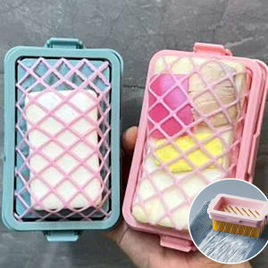 Soap Bubble Box Mesh Soap Holder Soap Dish with Elastic Mesh Bathroom Bubble Case for Little Leftover Soap