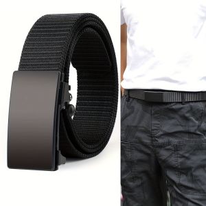 Mens Canvas Belt Casual Nylon Belt Korean Trendy Belt Automatic Buckle Belt Versatile Belt Student Belt