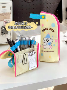 Large Capacity School Pencil Case for Girls Desktop Standable Stationery Box Student Childrens Writing Tools Organizer