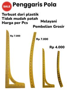 Penggaris Pola Ukuran 50cm & 18cm