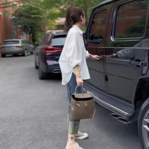 Label Cut-off Loose Casual Korean-style Long Sleeve Shirt