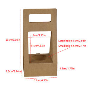 WHPHous | 10pcs Double Sided Water Proof Kraft Paper Portable Flower Basket Bouquet Handle Carton Bouquet Holiday Gift Wrapping Box