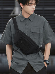 Large Capacity Mens Crossbody Bag Dumpling Shape Chest Bag Casual Style Single Shoulder Backpack for Young Men Oxford Cloth