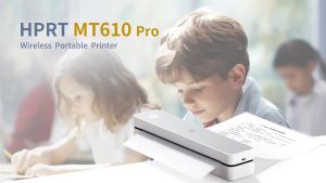 HPRT | HPRT MT610 A4 Portable Printer Wireless Bluethooth Thermal Printer Support For 8.5"x11" US Letter Compatible with Android &iOS