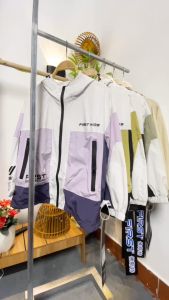 Áo khoác gió bé gái và bé trai size đại 10-18 tuổi chữ FIR phối màu vải mềm dáng thời trang