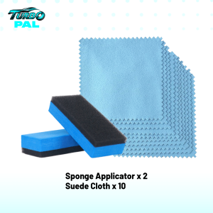 TURBOPAL 12pcs Scratch-Free Coating Applicator Kit Micro-Suede Cloths & Ultra-Thin Foam Applicators for Scratch-Free Detailing