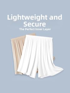 econice | Anti-Exposure Underwear Shorts Lightweight Slip Proof Modal White Pants