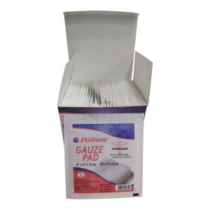 1 Box Gauze Pad 4x4x8 Ply Partners 100s/Box