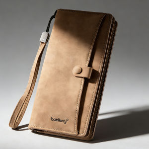 High Quality Mens Long Wallet Handbags Card Holder Large Capacity Casual Phone Pocket Zipper Money Clip Male Purses