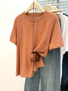 MISHANGYICHU | Áo Thun Nữ Tay Ngắn Dễ Thương Mùa Hè Cotton Mỏng