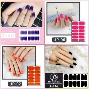 12pcs/set Cute Nail Sticker Cartoon Fashion Tearable and Durable DIY Beautiful Girl Fingernail Stickers Full Set lovely Waterproof Non-Toxic Nail Art