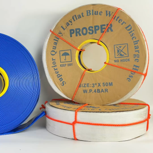 Cuộn 50m ống bơm nước vải bạt phi 38/52/65/77 - Ống dẫn nước tải nước bạt xanh chất liệu PVC cap cấp độ bền cao