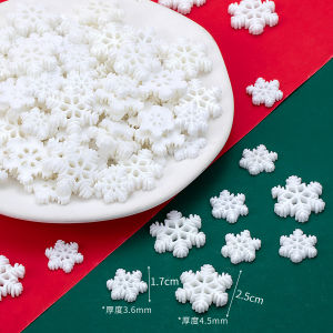 เครื่องประดับดอกไม้ฤดูหนาว DIY แฮนด์เมด Acrylic Christmas เครื่องประดับหมุดผมสияนุกิจการประดิษฐ์ ตกแต่งคริสต์มาส