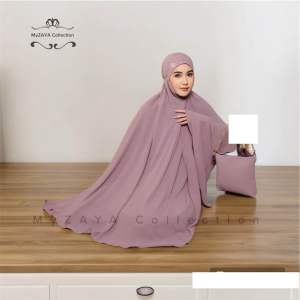 Mukena Dewasa Khadijah Penutup Dagu Jersey Premium Series Free Tass Cantik