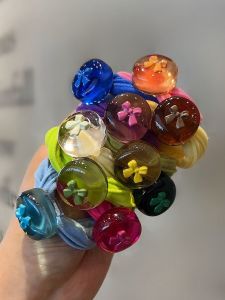High Elasticity Candy Colored round Ball Hair Ties for Children Towel Hair Bands Universal Ponytail Holder Girls Hair Accessories