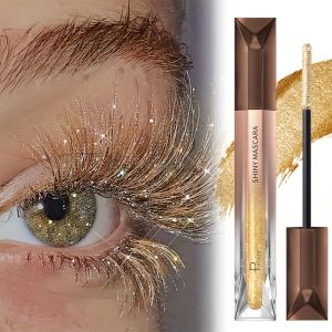 Glitter Sparkling Mascara，Long-Lasting Effects Waterproof Smudge-Proof  crushed diamond mascara pearlescent fine flash