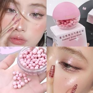 【Charming women】High Gloss Pearl Highlighter Brightening Powder Rouge Blusher Pink Clear Shimmering Cheek Contouring 3D Makeup Cosmetics