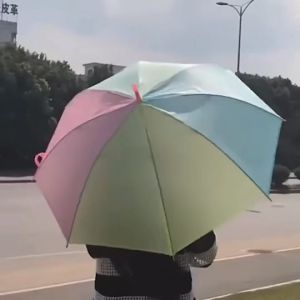 Umbrella☔ร่มกันแดด Umbrella กันuv สีสันสดใส ร่มสีรุ้งกันแดดกันฝน คละสี