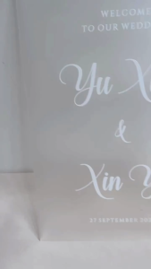 [SG] Personalised Customised Acrylic Wedding Welcome Sign UV Print Reception Sign Event Signage