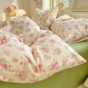 Dansunreve 1pc Quilt Cover Floral Washed Cotton Duvet Cover 被套 Soft Comfortable Beddings Comforter Cover INS High Quailty Single Queen King Size