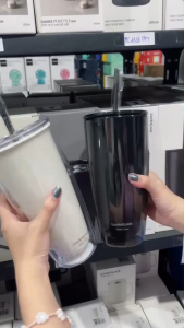 LocknLock แก้วพลาสติก 2 ชั้นพร้อมหลอด Double Wall Cold Cup (720 ml.) รุ่น HAP507