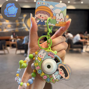 High Aesthetic Value Projection Camera Mini Toy Bag Pendant Keychain Cute Girl Heart Pattern ABS PVC Alloy Electronic Components Acrylic