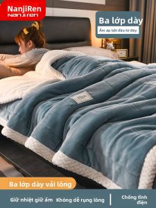 Nanjiren | Thick Warm Coral Fleece Blanket for Winter Bed Use