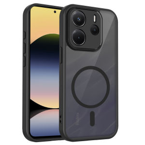 Luxury Magnetic Hard Case for Xiaomi Redmi Note 13 14 Pro Plus 5G Matte Phone Case For Magsafe Wireless Charge Cover HM Note 14S