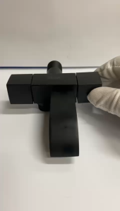 kran shower mandi cabang 2 model kotak hitam minimalis 4002 / keran air double stainless 304 murah chrome