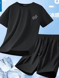 Jeanswest | Summer Lightweight Ice Silk Sportswear Set For Running & Fitness Men