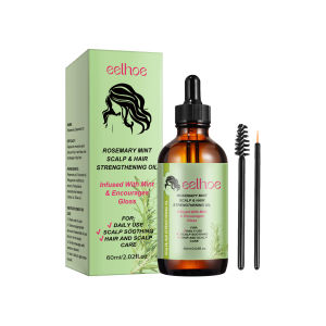 Eelhoe Organic Rosemary Mint Strengthening Oil Nourish the Scalp Enhanced Hair Shine Rosemary Essential Oil for Women and Men Natural Hair Growth Essence Oil Strong Firm Hair Moisturizing Thick Hair Care Products