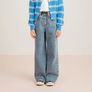 LOVESASAKIDS | Vintage Washed Fit Girls Denim Pants