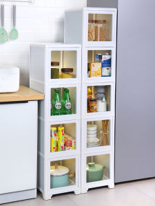 Slit Storage Cabinet Kitchen Shelf Floor Narrow Sandwich Cabinet Bathroom Gap Locker Dorm Bookshelf