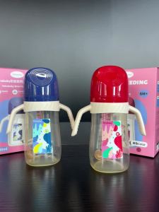 YAHABABY Baby Bottle Anti-flatulence 1 Cup 3 Uses Baby Feeding Wide Neck Heatable Bottle BPA Free 300ml Printed Design Bottle Newborn Feeding Bottle