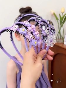 Childrens Headband Girl Cute Cartoon Kuromi Hairpin Baby Headdress Non-slip Toothed Headband Hair Accessories