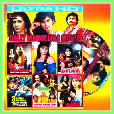 Kaset Film Indonesia Jadul Koleksi Horor SALLY MARCELINA Movie Pilihan Terpopuler Isi 5 Judul