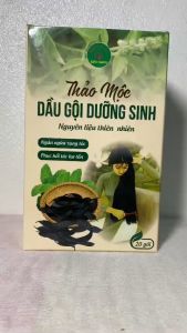 Dầu gội bồ kết Bảo Khang (hộp 20 gói) dầu gội dưỡng sinh ngăn rụng tóc phục hồi tóc hư tổn