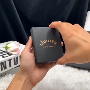 Red Blue LED Blinking Jet Flame Butane Gas Refillable Lighter