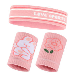 GOBYGO Childrens Sports Wrist Guard Headband Elastic Force Absorb Sweat Wider Retro Wristband Prevent Sprains Tennis Badminton