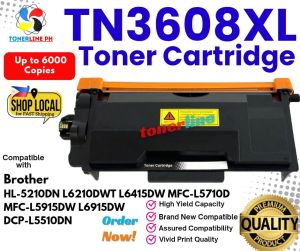 TN3608XL TN-3608XL Toner DR3608 Drum unit Toner Powder 500g Chip Compatible for Brother HL-5210DN  L6210DWT L6415DW L5510DN MFC-5710D MFC-L5915DW L6915DW DCP-L5510DN
