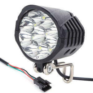 【New Arrival】 48V LED E-bike Headlight with Built-in Horn for Long-lasting Night Riding Illumination