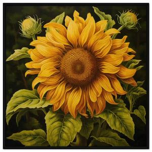 Tranh treo tường tranh dán tường hoa hướng dương tranh decor tranh phong thủy. CGI-120