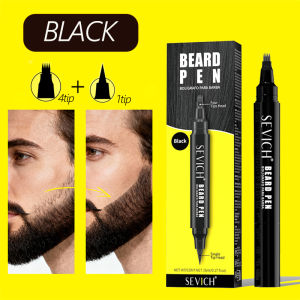 Beard Filler Pen Men Beard Dye Pen Waterproof 2in1 Shaping Pen Portable Temporary Dyeing Moustache Coloring Pens Double Head