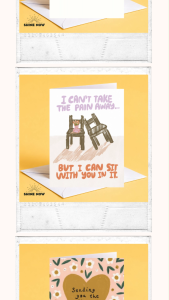 Empathy Greeting Card - I Cant Take the Pain Away But I Can Sit With You | A6 Encouragement Support Card