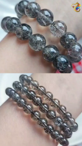 Graduation Grade Black Strawberry Venom Super 7 Bracelet (Single / 3 Rounds)